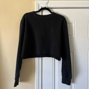 Champion black cropped hoodie